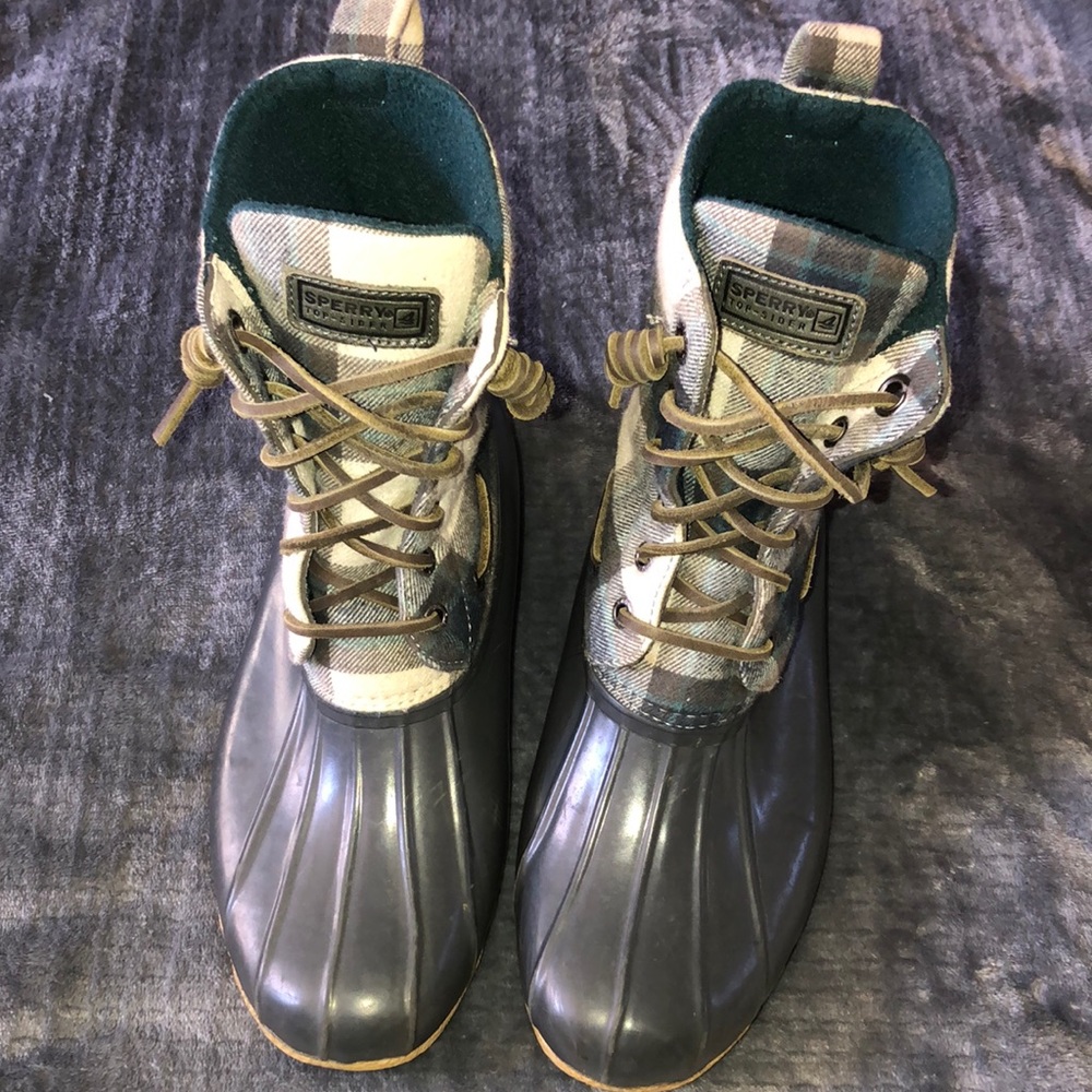 Plaid Sperry Boots